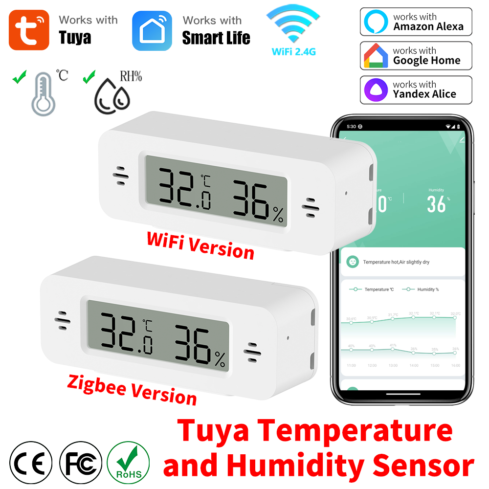 Tuya WiFi/Zigbee Temperature H - Home Automation Ideas recension och pris