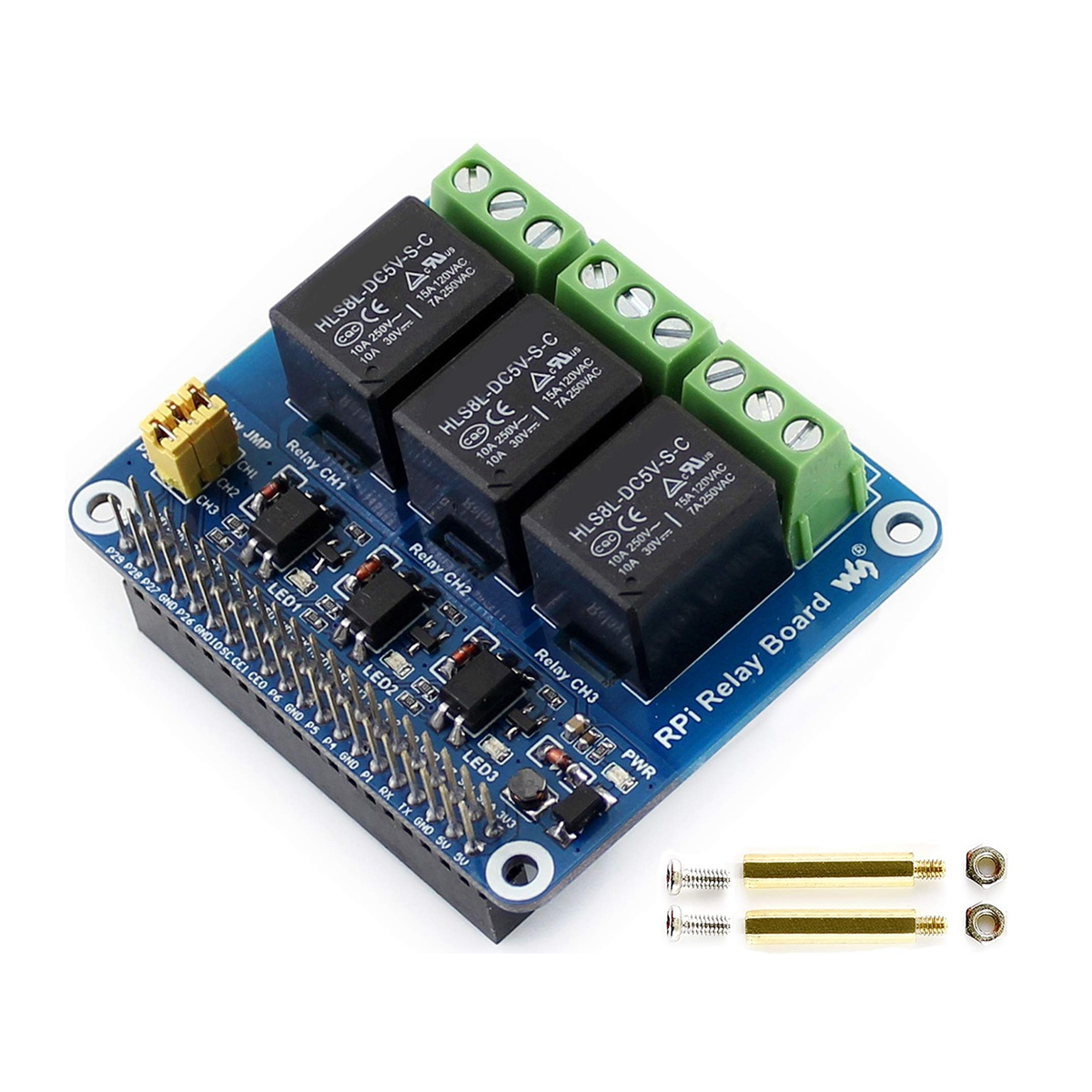 Waveshare 5V 3-Channel Relay M - Pi Zero W Board recension och pris