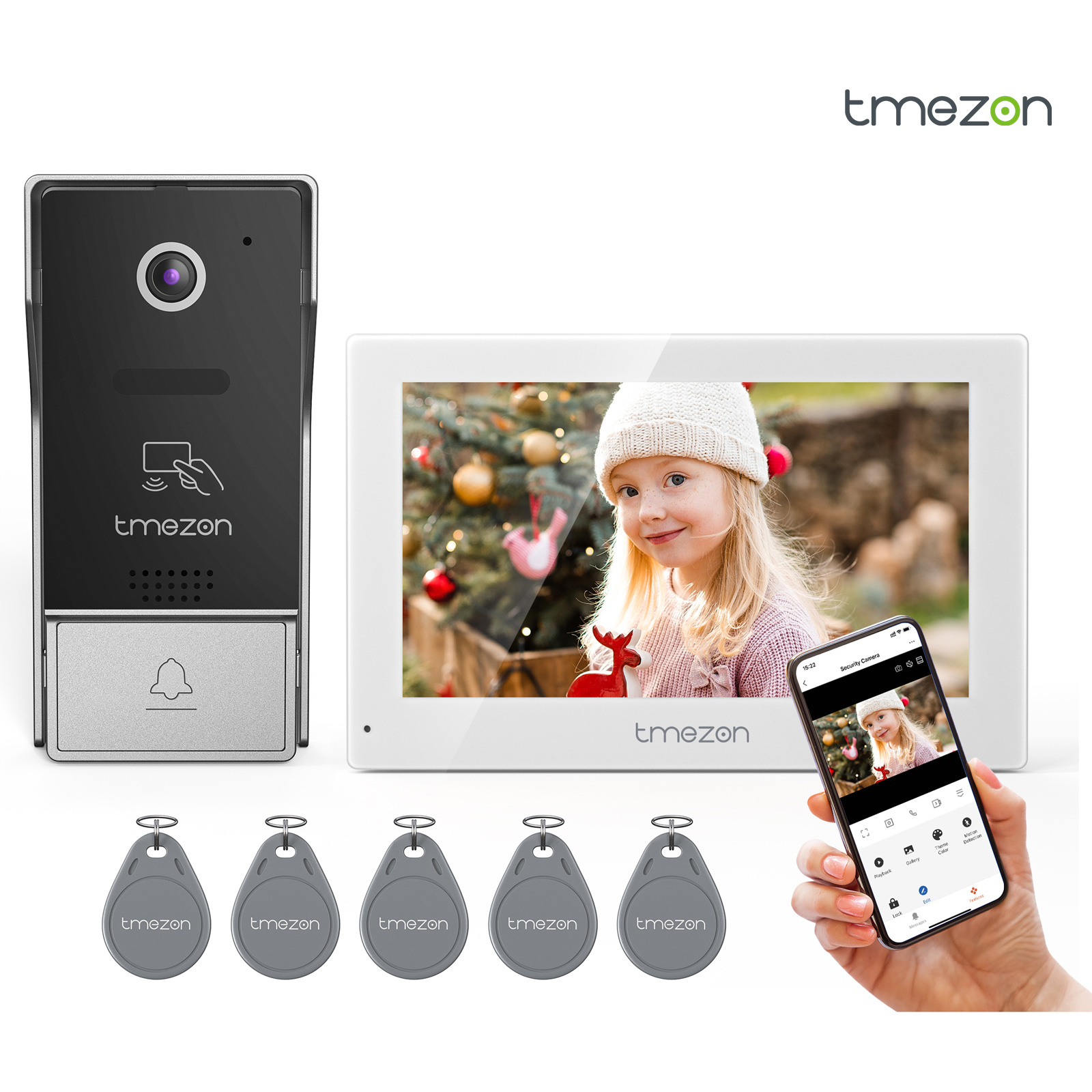 7 Inch Tuya 1080P wireless Wif - Smart Doorbell Wired recension och pris