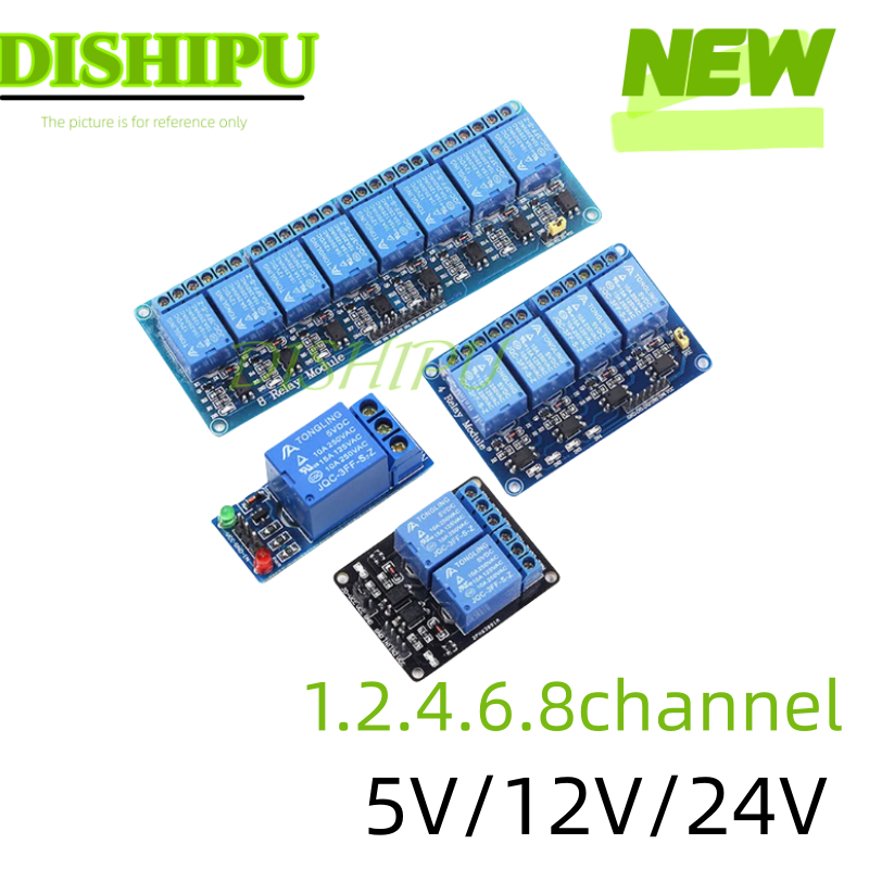 DC 5V 12V 24V 1 2 4 6 8 Channe - Relay 8 Channel Board recension och pris